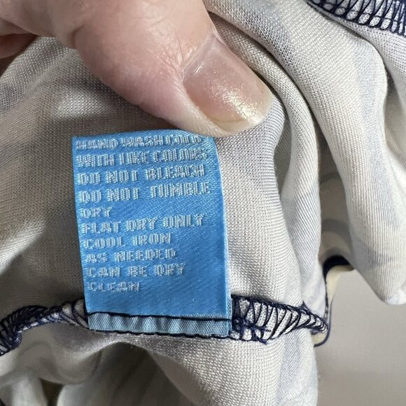 J. McLaughlin Campbell Boat Neck Navy/Beige‎ Puddle Print Dress Size XS - Picture 7 of 7